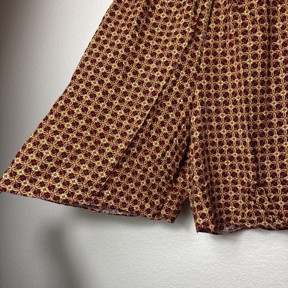Vintage‎ Boklan Boho Medallion Co-ord Set Peasant Top & Wide Leg Shorts Large - Picture 6 of 8